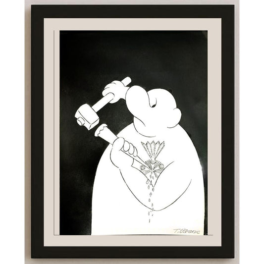 Tomislav Ozanic 29x21cm Orijinal Karikatür BOD04692