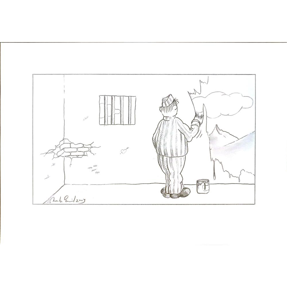 Moritz Emil 29x21cm Orijinal Karikatür BOD04695