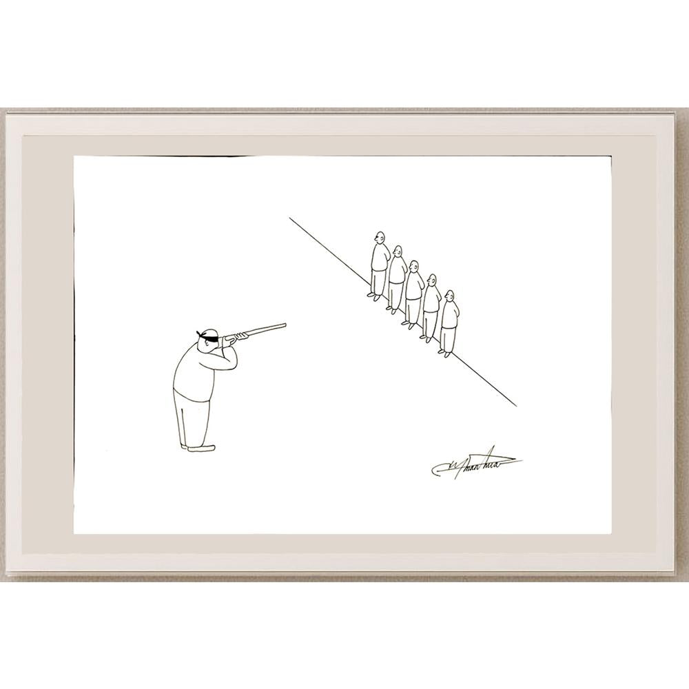 Zhang Jun 29x21cm Orijinal Karikatür BOD04696