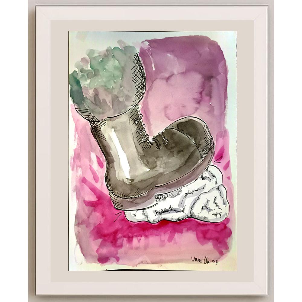 Jorge Varas Varilla 29x21cm Orijinal Karikatür BOD04704