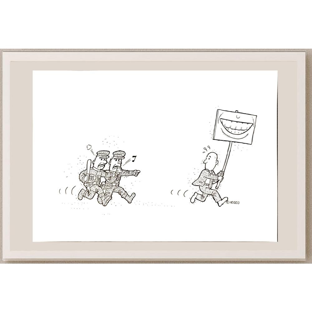 Renato Bruno 29x21cm Orijinal Karikatür BOD04705