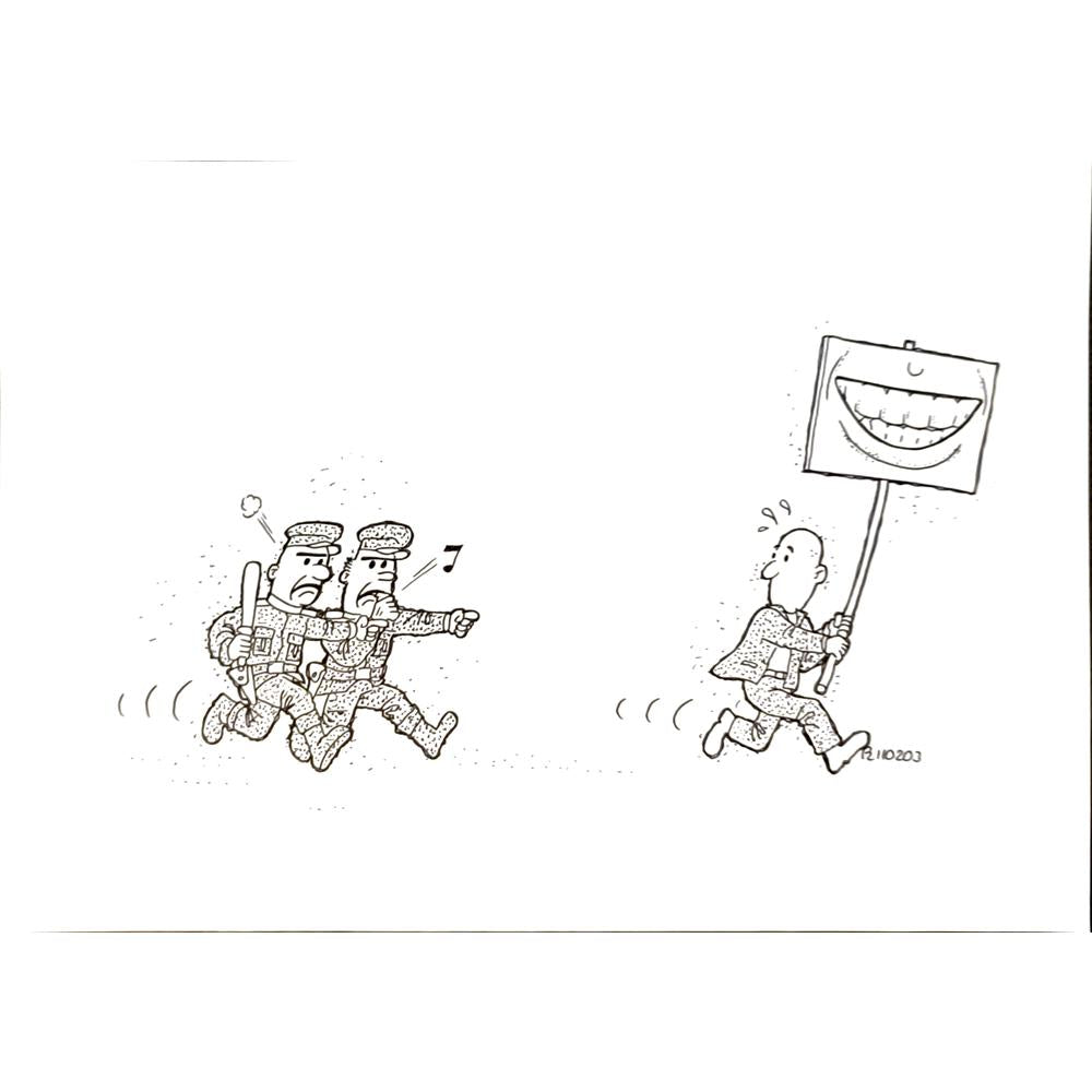 Renato Bruno 29x21cm Orijinal Karikatür BOD04705