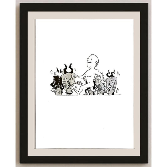 Lijia Wang 24x18cm Orijinal Karikatür BOD04706