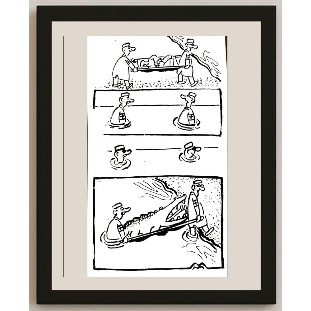 Mileta Miloradovic 29x15cm Orijinal Karikatür BOD04708