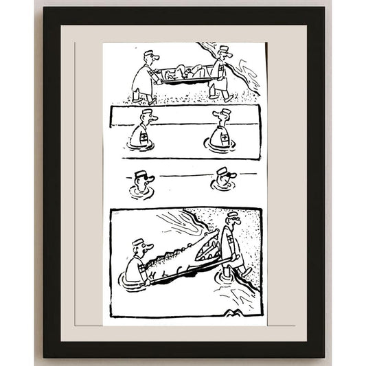 Mileta Miloradovic 29x15cm Orijinal Karikatür BOD04708