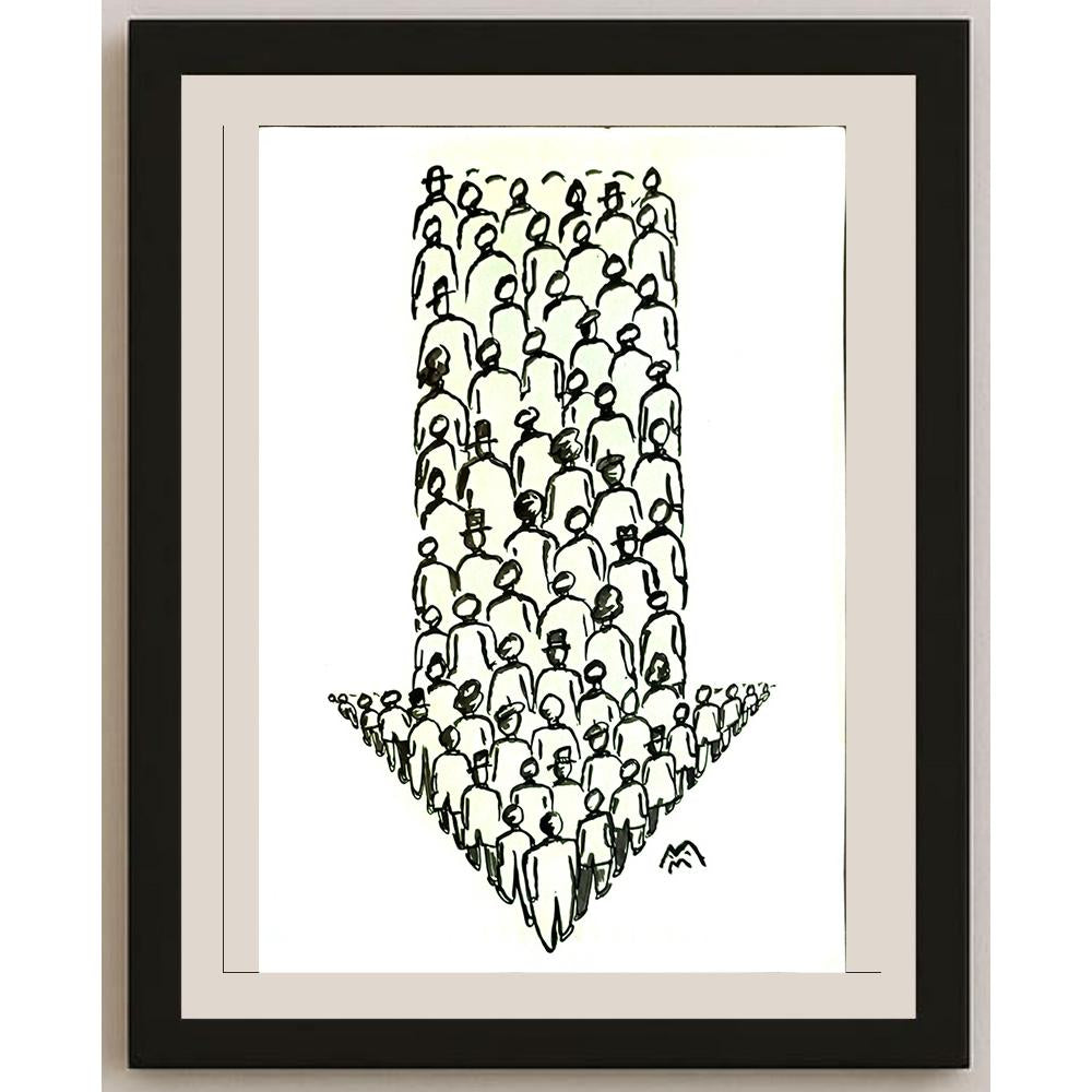 Mileta Miloradovic 29x21cm Orijinal Karikatür BOD04710