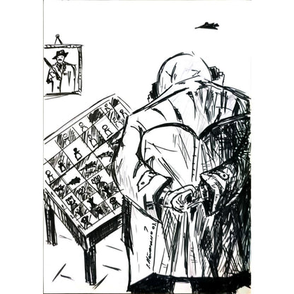 Mileta Miloradovic 29x21cm Orijinal Karikatür BOD04713