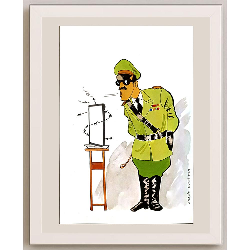 Dieperink 29x21cm Orijinal Karikatür BOD04720