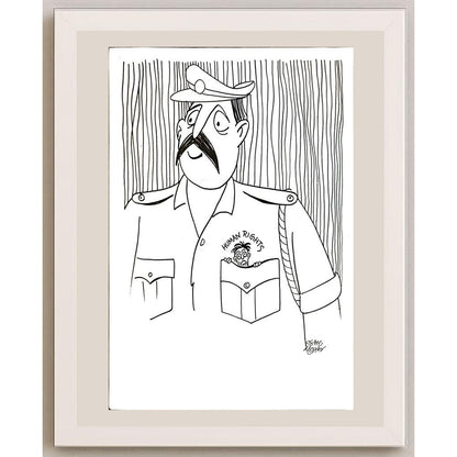 Syam Mohan 29x21cm Orijinal Karikatür BOD04722