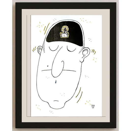 Vladimir Kuba 21x15cm Orijinal Karikatür BOD04726