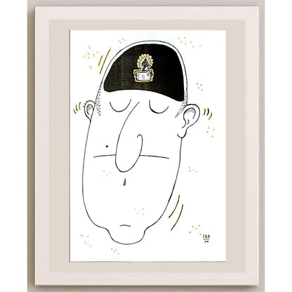 Vladimir Kuba 21x15cm Orijinal Karikatür BOD04726