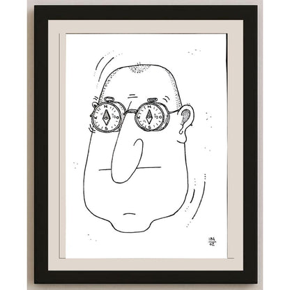 Vladimir Kuba 21x15cm Orijinal Karikatür BOD04727