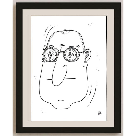 Vladimir Kuba 21x15cm Orijinal Karikatür BOD04727