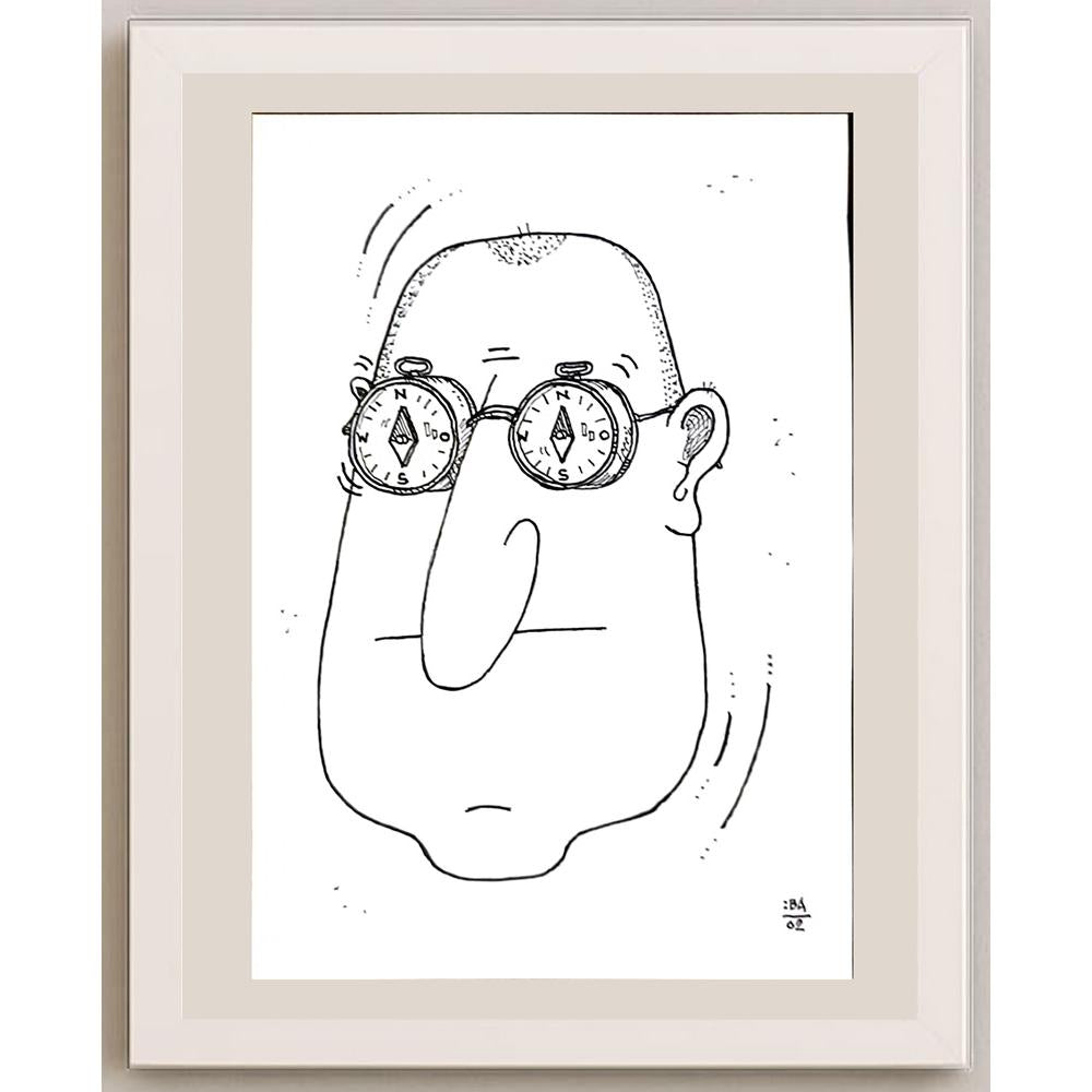 Vladimir Kuba 21x15cm Orijinal Karikatür BOD04727