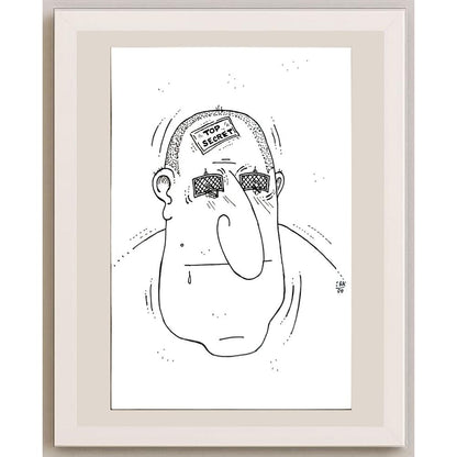 Vladimir Kuba 21x15cm Orijinal Karikatür BOD04729