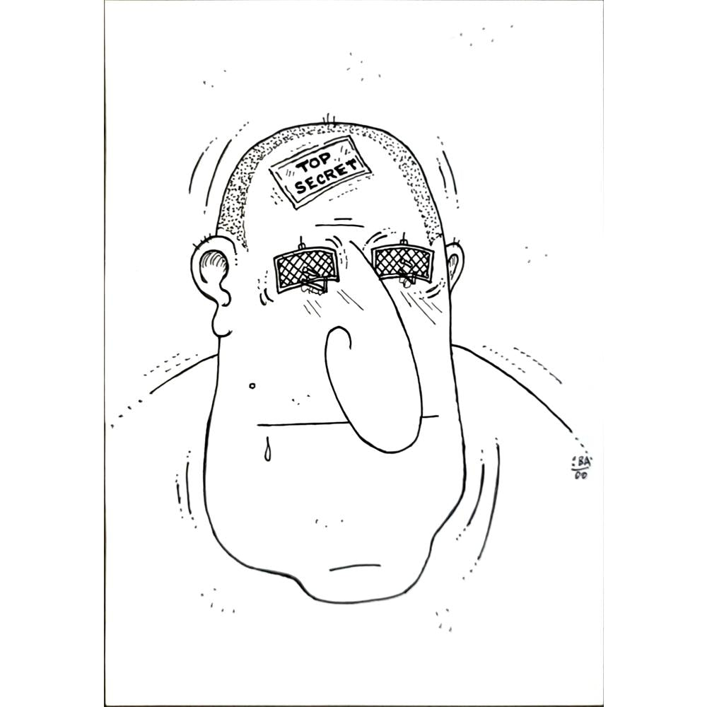 Vladimir Kuba 21x15cm Orijinal Karikatür BOD04729