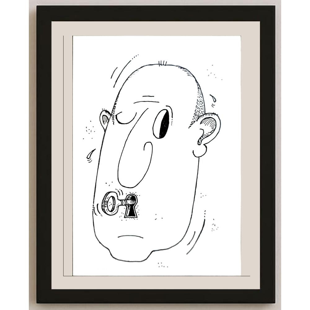 Vladimir Kuba 21x15cm Orijinal Karikatür BOD04730