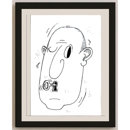Vladimir Kuba 21x15cm Orijinal Karikatür BOD04730