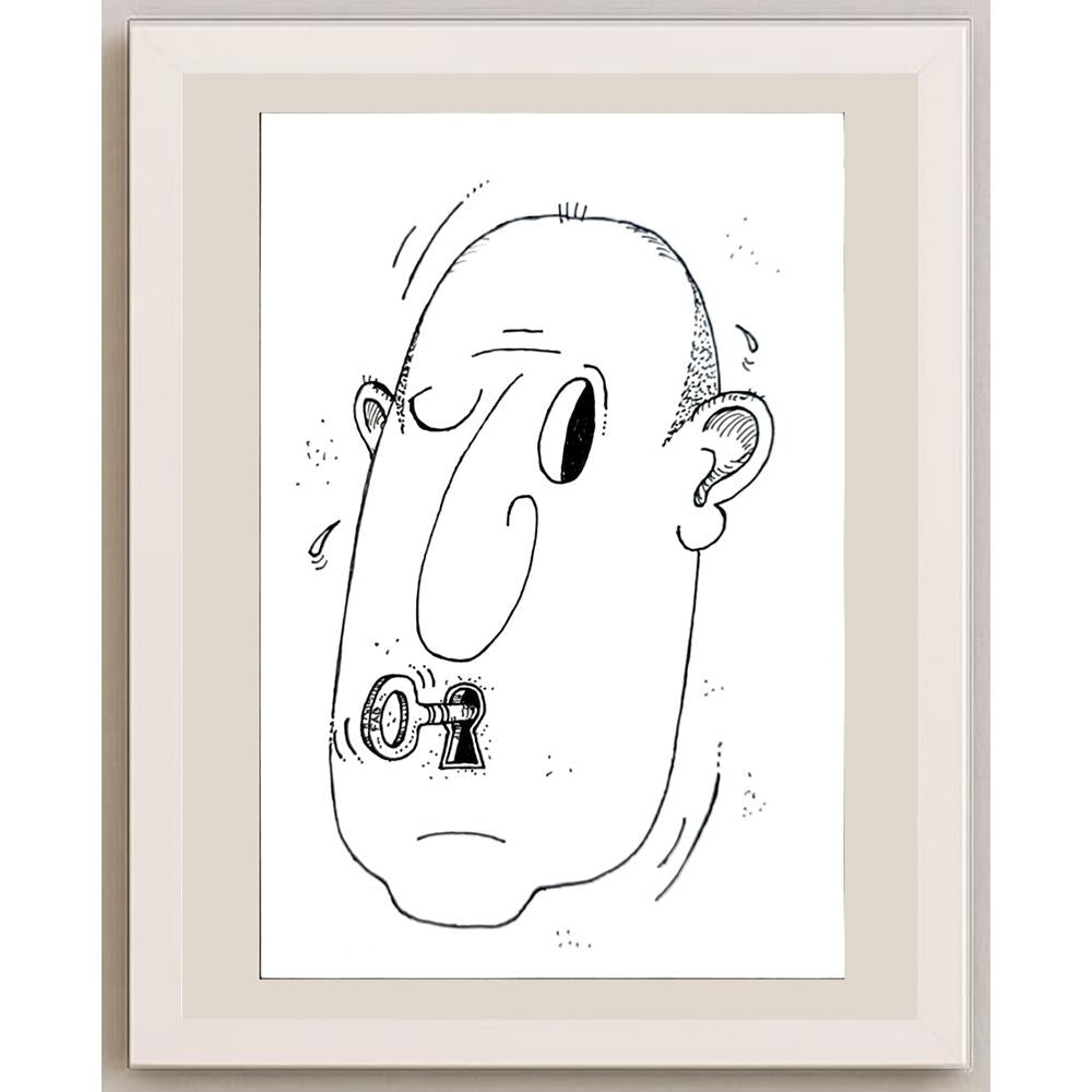 Vladimir Kuba 21x15cm Orijinal Karikatür BOD04730