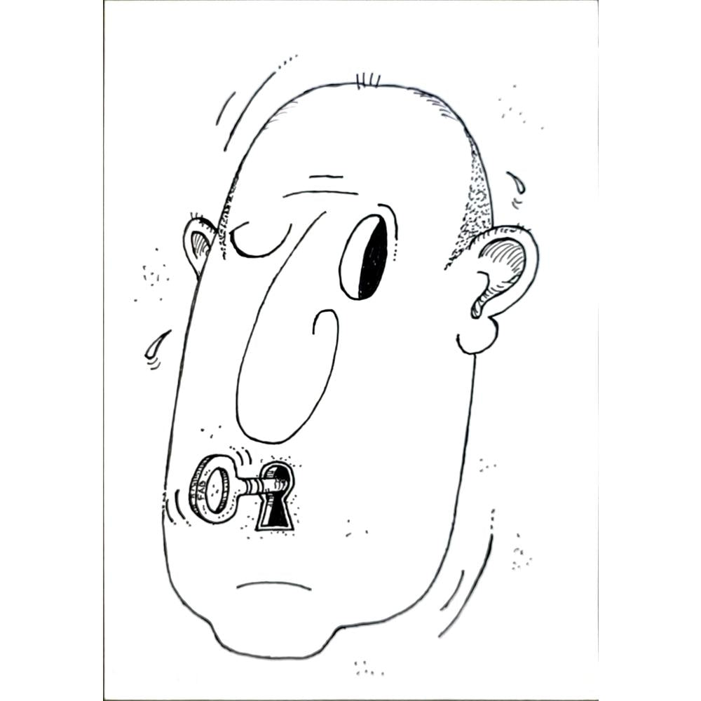 Vladimir Kuba 21x15cm Orijinal Karikatür BOD04730