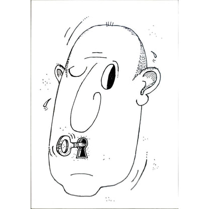 Vladimir Kuba 21x15cm Orijinal Karikatür BOD04730
