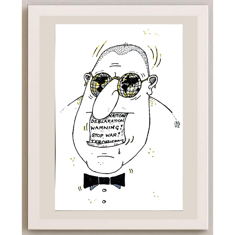 Vladimir Kuba 21x15cm Orijinal Karikatür BOD04731