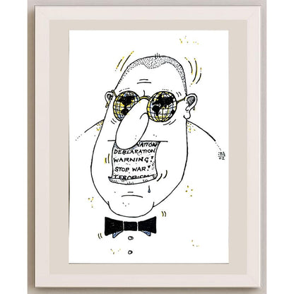 Vladimir Kuba 21x15cm Orijinal Karikatür BOD04731