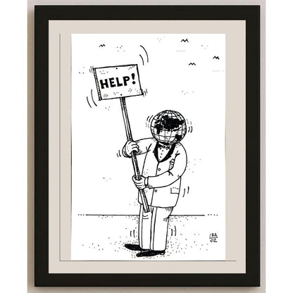 Vladimir Kuba 21x15cm Orijinal Karikatür BOD04733
