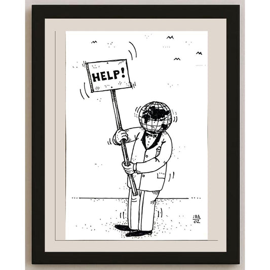 Vladimir Kuba 21x15cm Orijinal Karikatür BOD04733