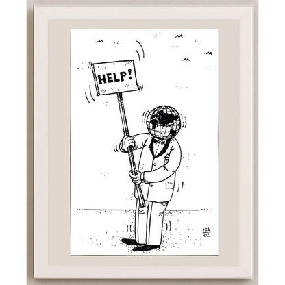 Vladimir Kuba 21x15cm Orijinal Karikatür BOD04733