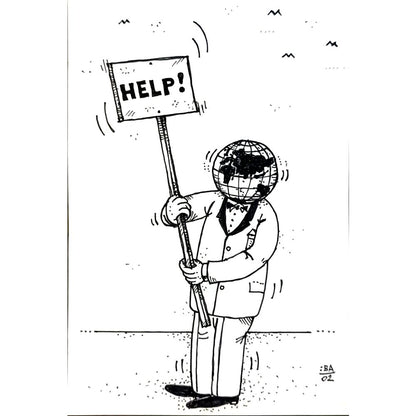 Vladimir Kuba 21x15cm Orijinal Karikatür BOD04733