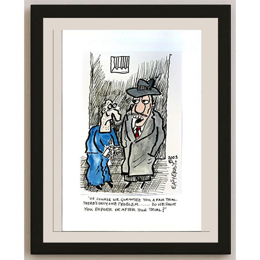 Derek Easterby 21x15cm Orijinal Karikatür BOD04734