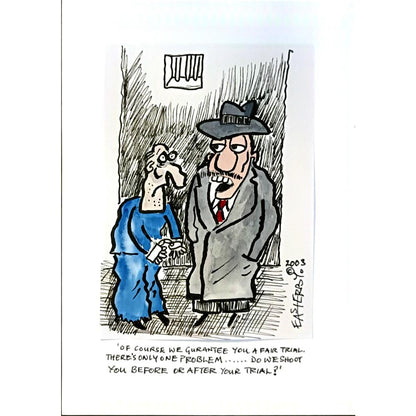 Derek Easterby 21x15cm Orijinal Karikatür BOD04734