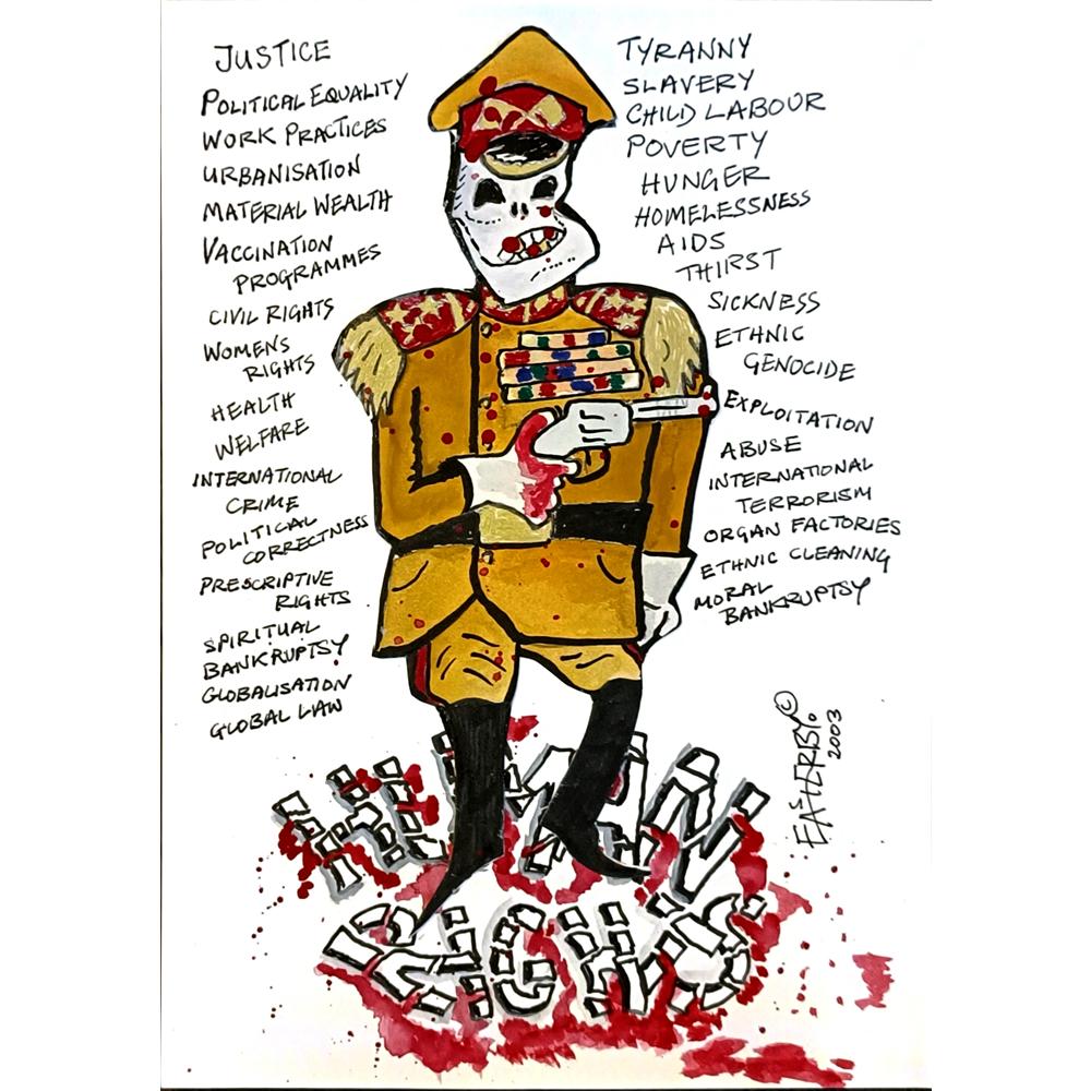 Derek Easterby 21x15cm Orijinal Karikatür BOD04735