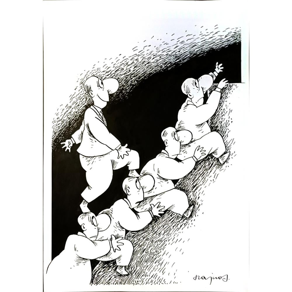Miroslaw Hajnos 29x21cm Orijinal Karikatür BOD04739