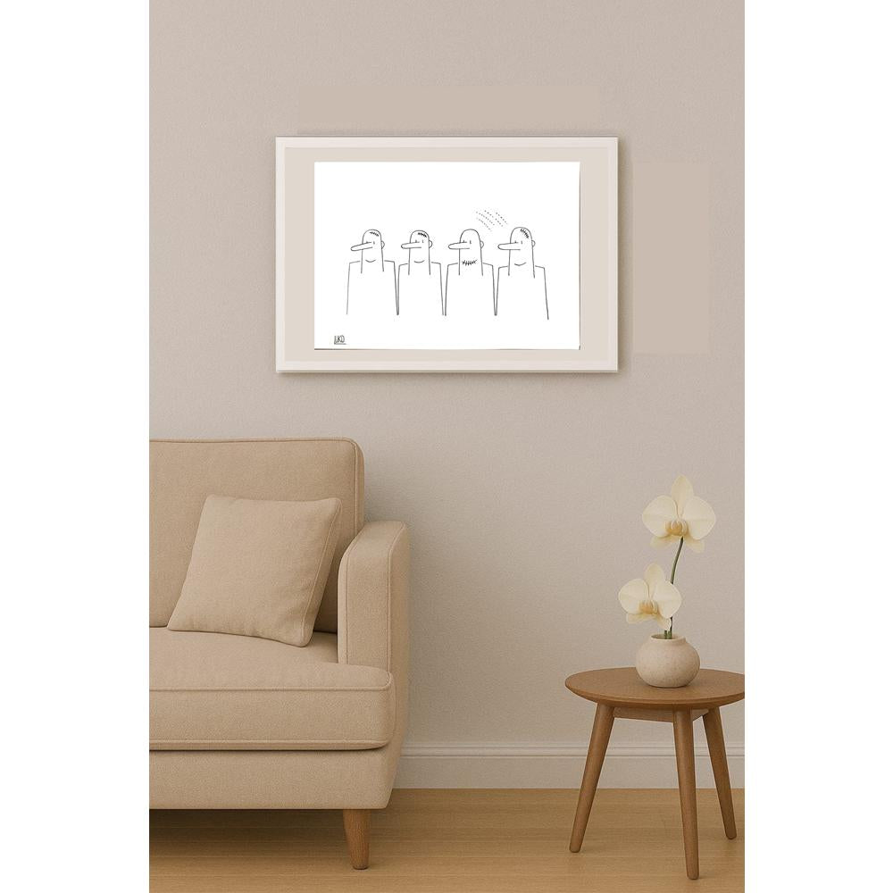 Peter Luko 29x21cm Orijinal Karikatür BOD04745
