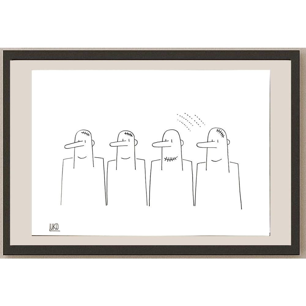 Peter Luko 29x21cm Orijinal Karikatür BOD04745