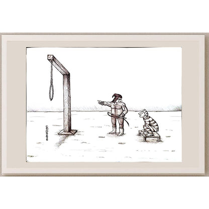 Mohammad Amin Aghaey 23x21cm Orijinal Karikatür BOD04746