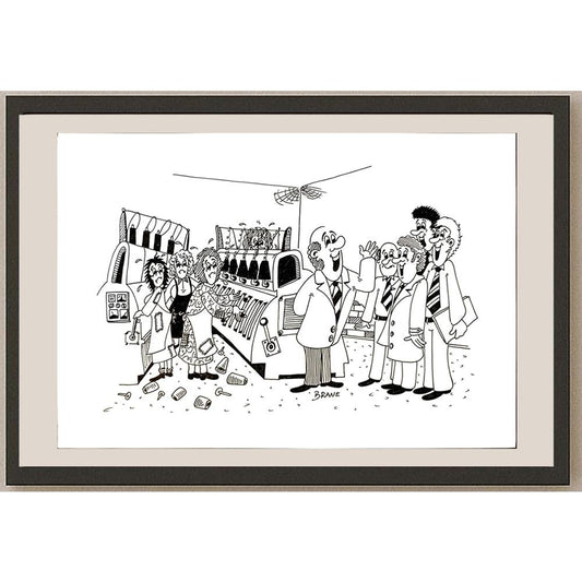 Branko Zupanic 29x21cm Orijinal Karikatür BOD04747
