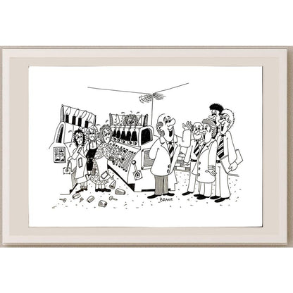 Branko Zupanic 29x21cm Orijinal Karikatür BOD04747