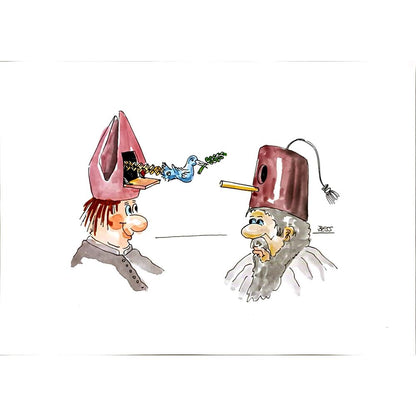 Winfried Besslich 29x21cm Orijinal Karikatür BOD04749