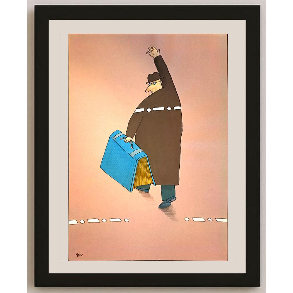 Masoud Ziaei Zardkhashosei 29x21cm Orijinal Karikatür BOD04751