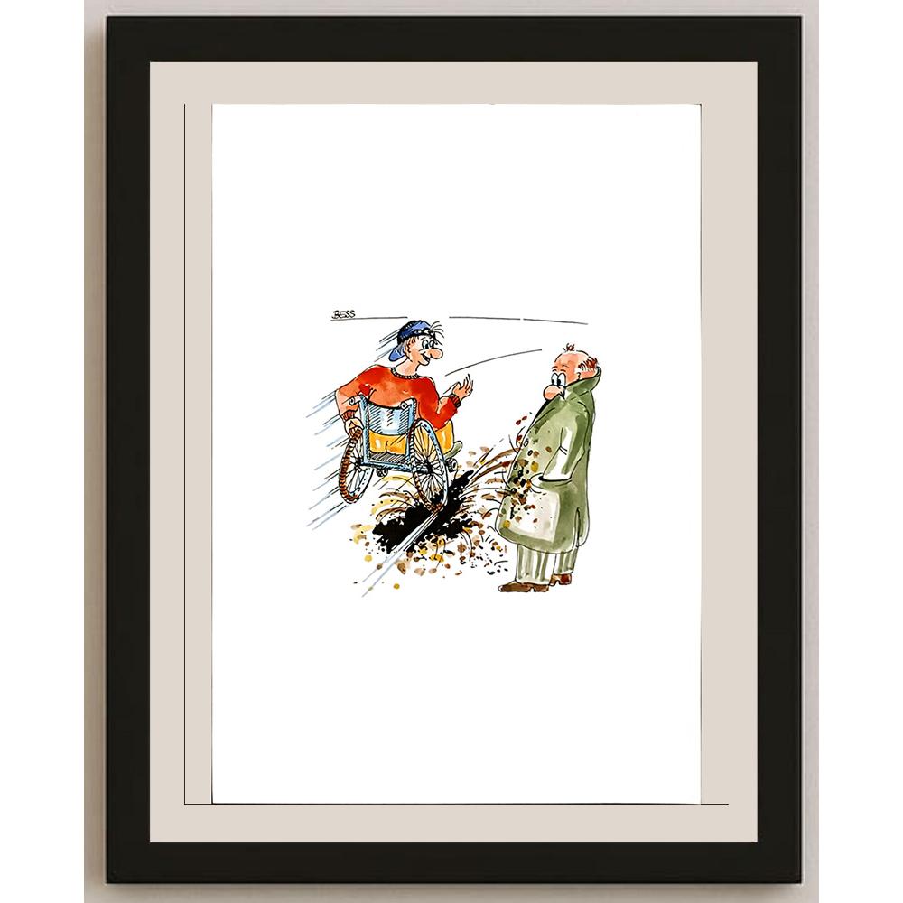 Winfried Besslich 29x21cm Orijinal Karikatür BOD04753