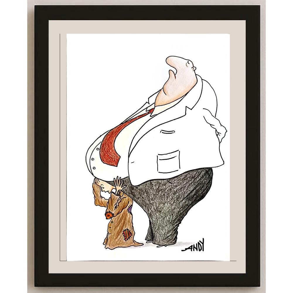 Andy Chaushu 29x21cm Orijinal Karikatür BOD04755