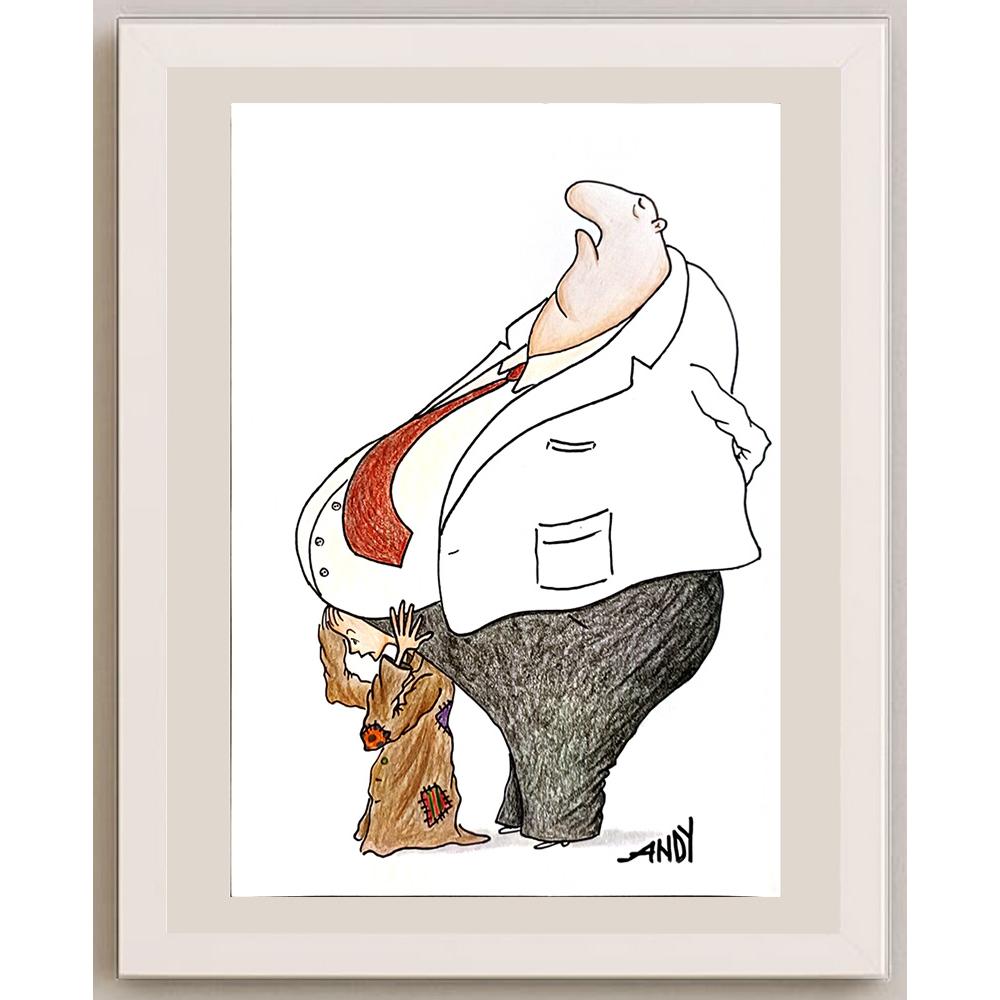 Andy Chaushu 29x21cm Orijinal Karikatür BOD04755