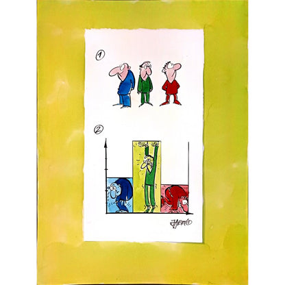 Jaroslaw Jaworski 29x21cm Orijinal Karikatür BOD04759