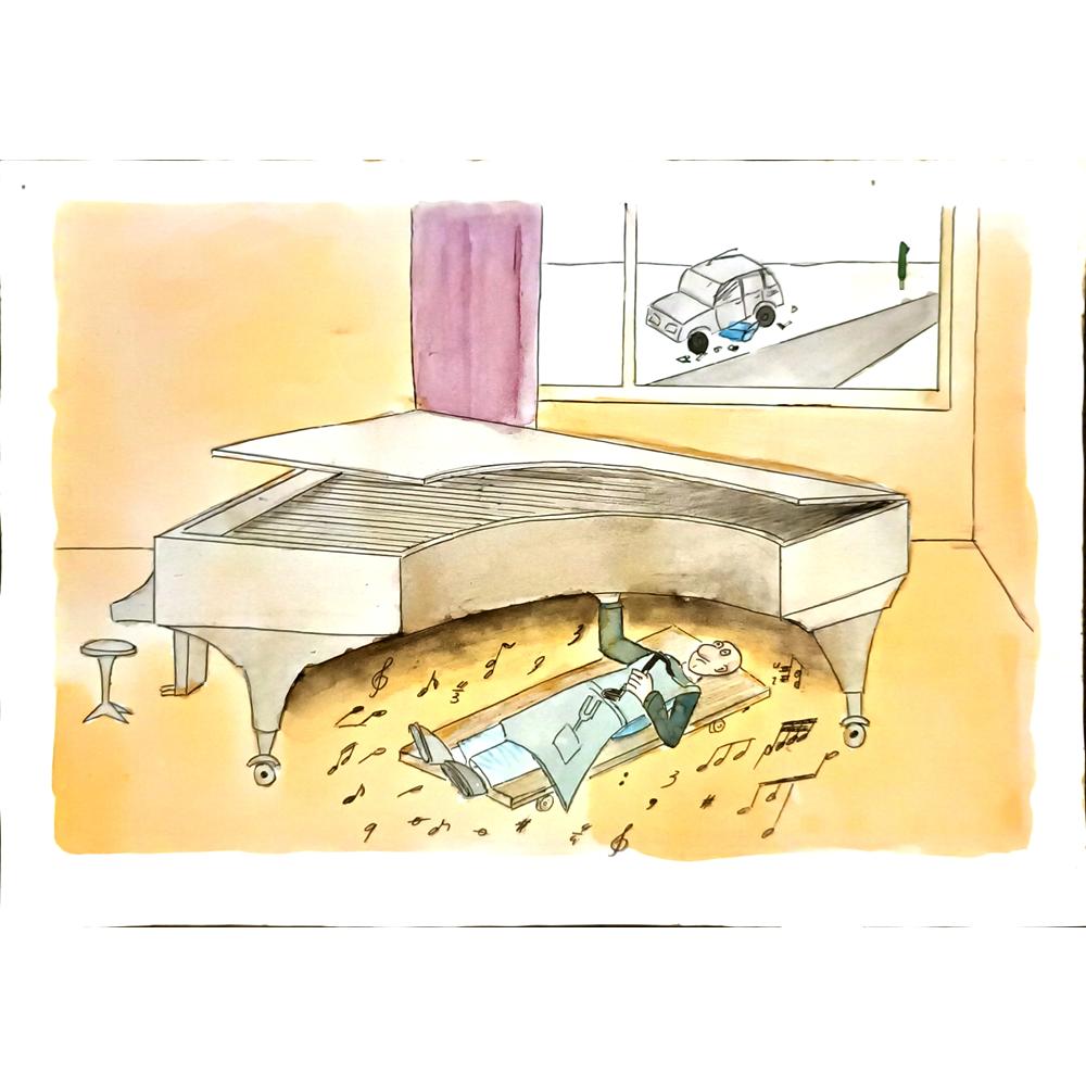 Sergey Lenshin 29x21cm Orijinal Karikatür BOD04760