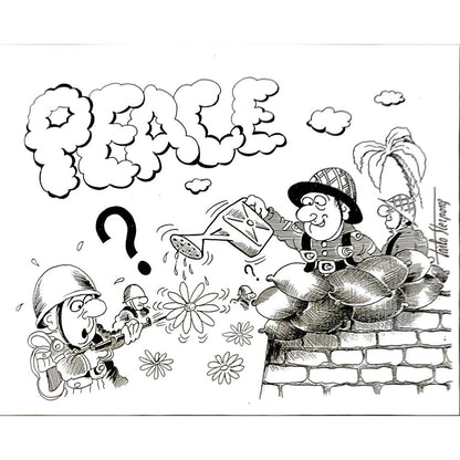 Carlo Sterpone 23x17cm Orijinal Karikatür BOD04762