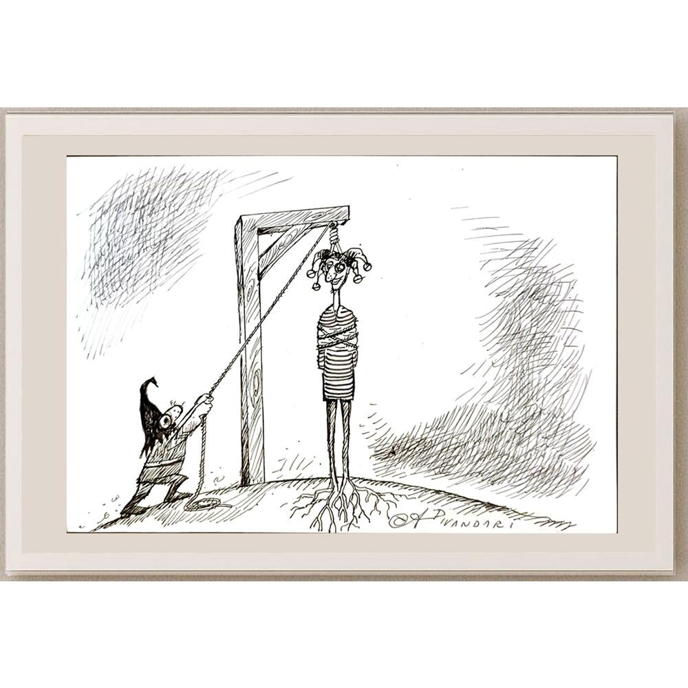 Ali Divandari 21x15cm Orijinal Karikatür BOD04763