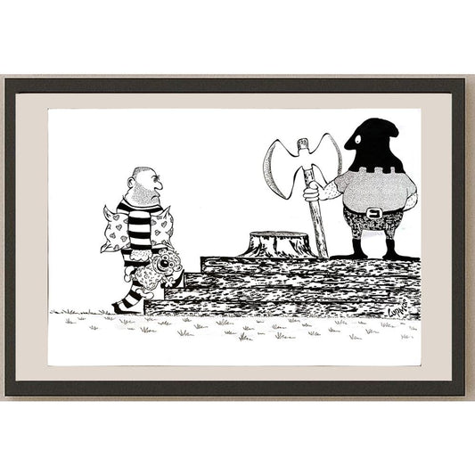 Marian Lupu 29x21cm Orijinal Karikatür BOD04764
